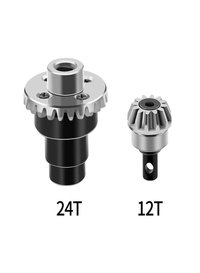 GLOBACT FCX24 Axle Diff Gear Set 12/24T Steel Bevel Gear for FMS 1/24 FCX24 1/18 FCX18 RC Upgrade (2PCS) - Image 3